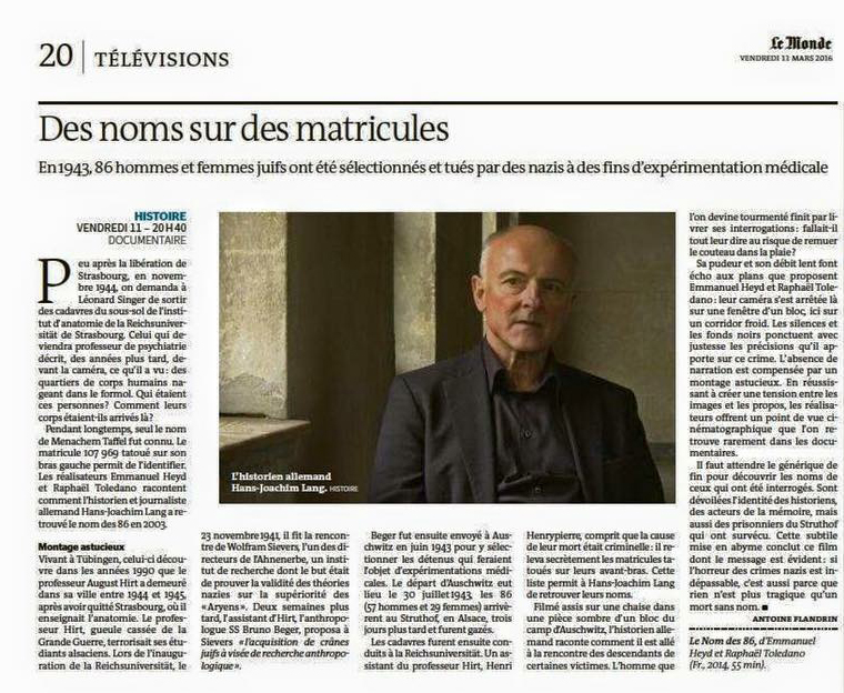 Article signé Antoine Flandrin paru dans Le Monde du 11 mars 2016